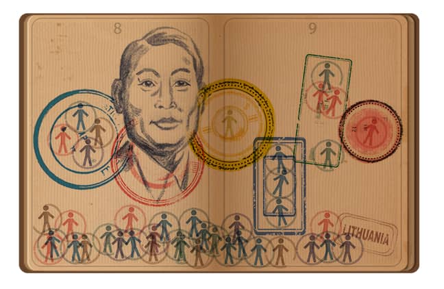 Google's celebration of Chiune Sugihara Credit: Google