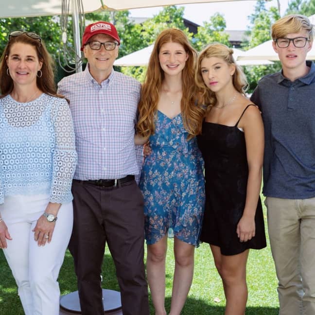 Jennifer Gates, centre, with her family. Credit: Instagram/Jennifer Gates