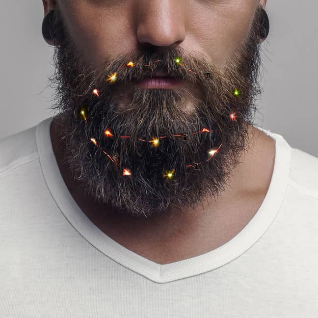 You Can Now Buy Christmas Fairy Lights For Beards - LADbible