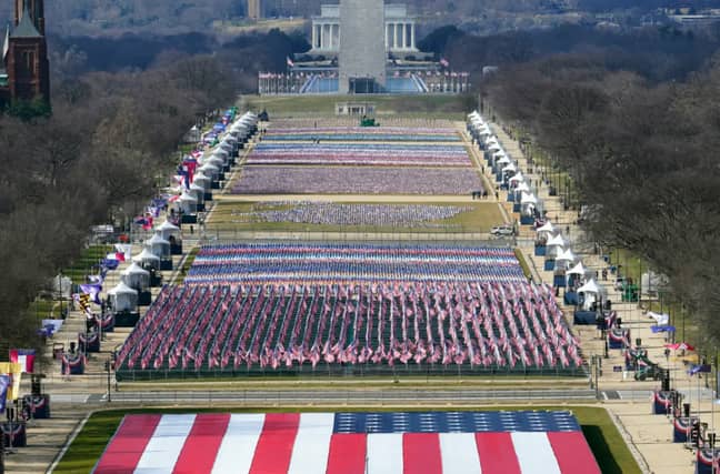 Preparation is underway for the pared down inauguration. Credit: PA