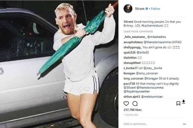 McGregor wasn't impressed by Fiddy's posts. Credit: Instagram