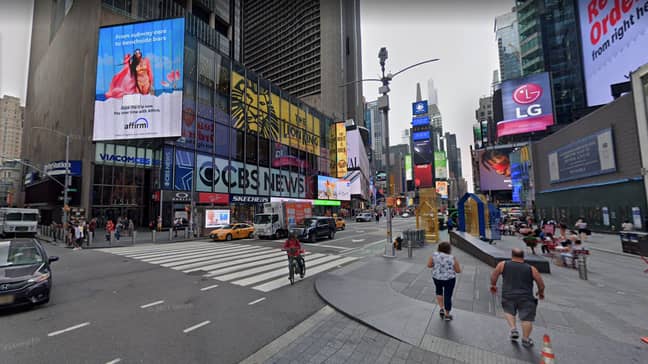 Time square in June 2021. (Credit: Google Maps)