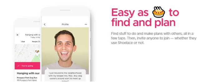 Google Shoelace helps you find new friends and things to do. Credit: Shoelace.nyc
