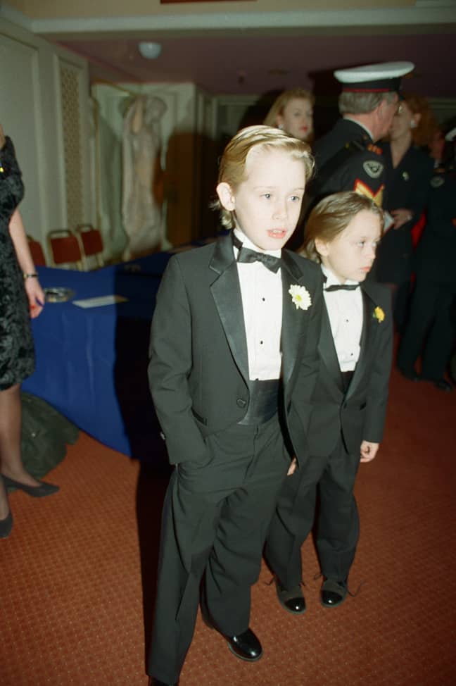 Macaulay Culkin and younger brother Kieran in 1991. Credit: Alamy
