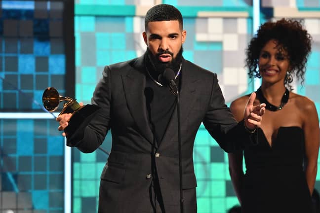 Drake's speech was cut off after he told artists they don't need an award. Credit: PA