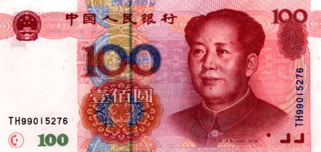 A Chinese banknote. Credit: PA
