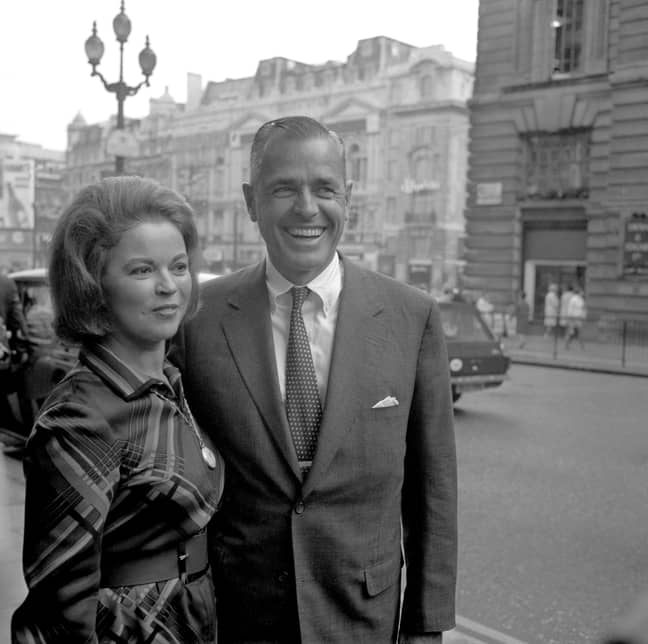 Shirley Temple with husband Charles Alden Black in London, 1968 (Credit: PA)