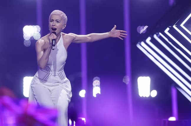 SuRie performs at this year's Eurovision Song Contest. Credit: PA