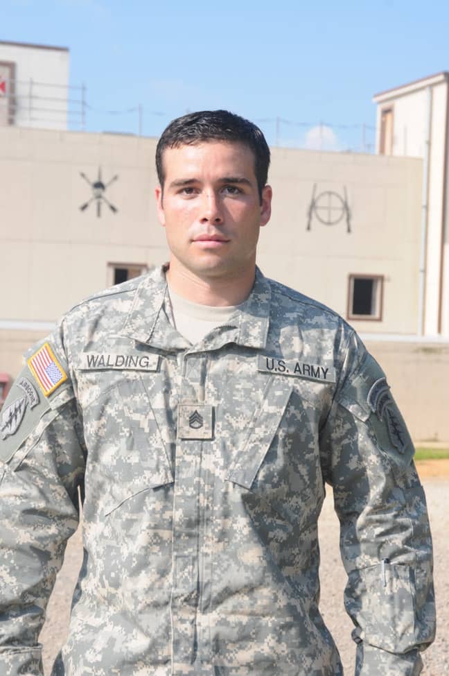 Walding is now out of the forces, but wants to continue giving back. Credit: John Wayne Walding