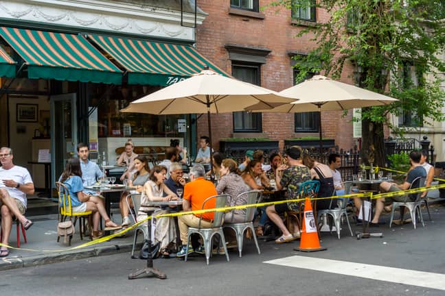 Pubs and bars have increased their outdoor dining options following lockdown. Credit: PA