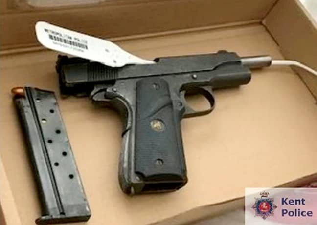 A loaded gun was discovered in his flat. Credit: SWNS