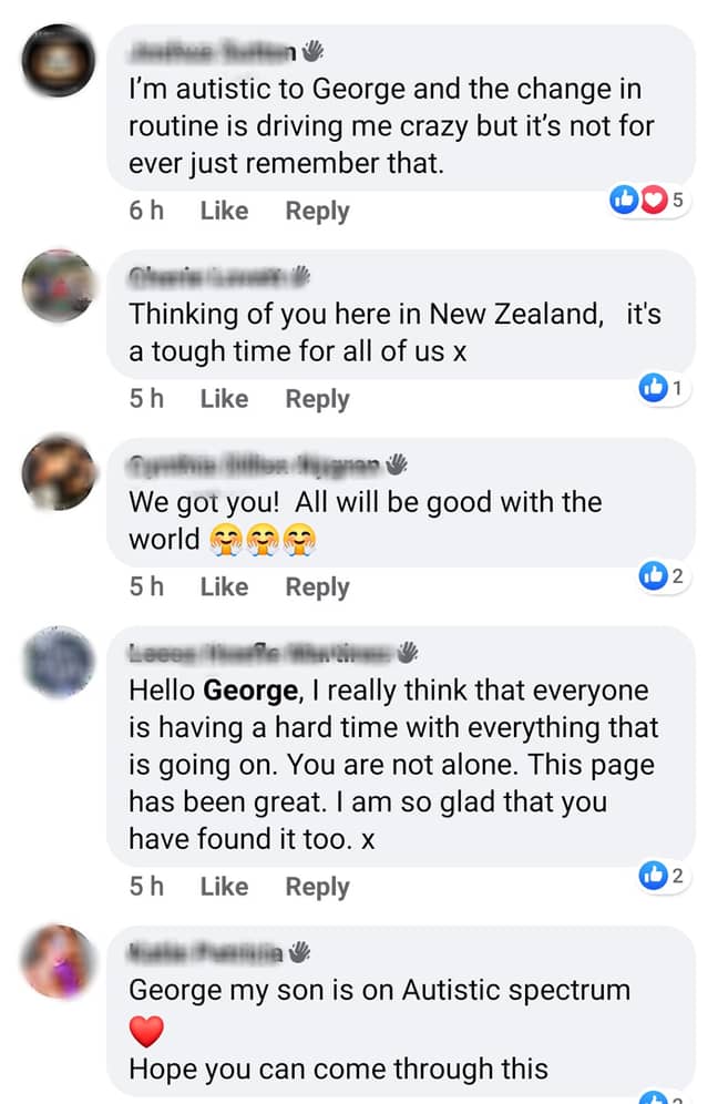 This is just one example of people coming together and supporting each other in the Isolation Nation group. Credit: Facebook