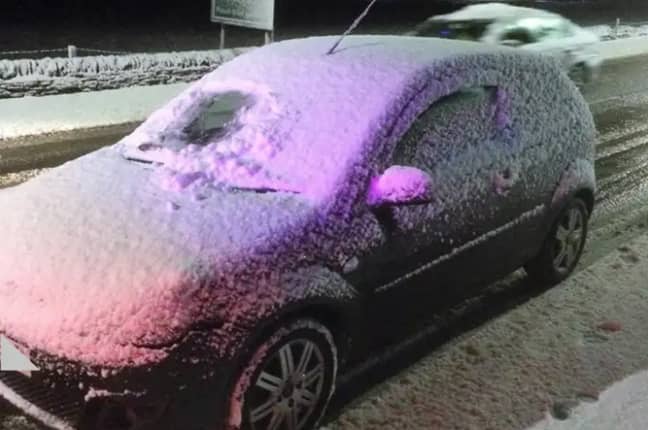 This is not what clearing the snow off your car should look like. Credit: Police Scotland