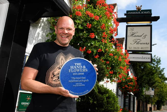 Tom Kerridge outside The Hand and Flowers. Credit: PA