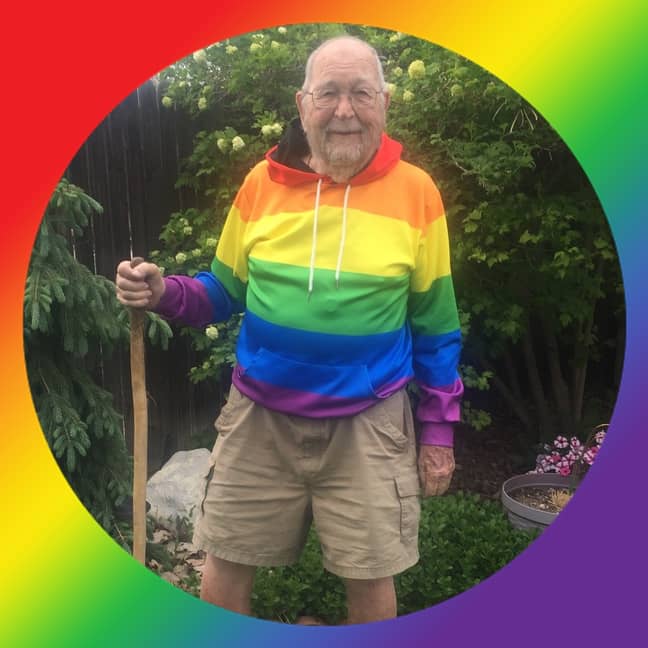 Kenneth, 90, has come out as gay. Credit: Kenneth Felts/Facebook