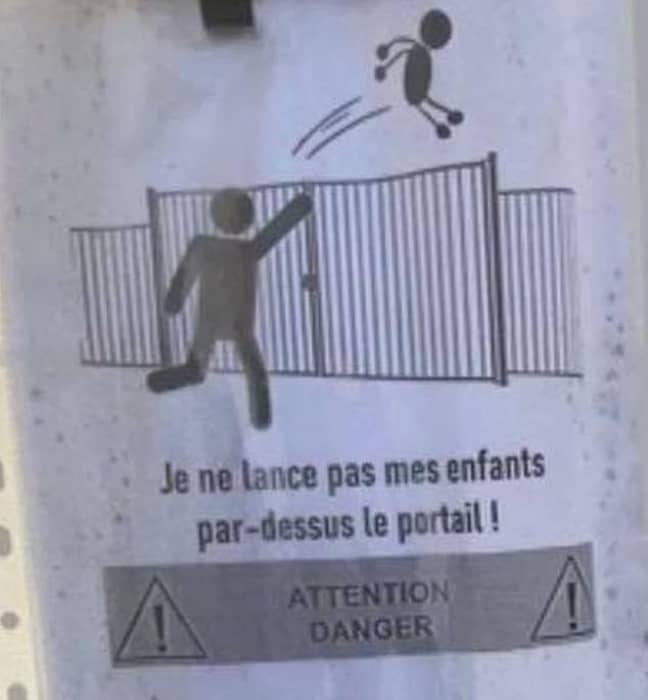 The sign outside Trillade primary school in Avignon