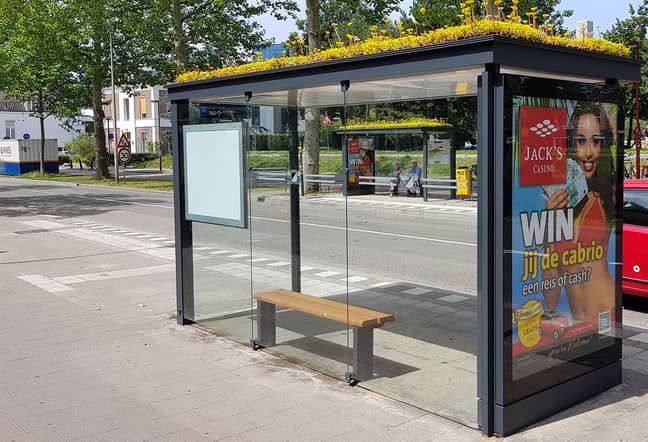 One of the bus stops in Utrecht