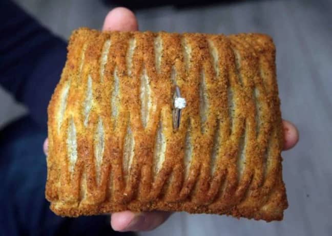 Man Does The 'Most Gerordie Proposal Ever' Using Greggs Festive Bake Credit: NcjMedia