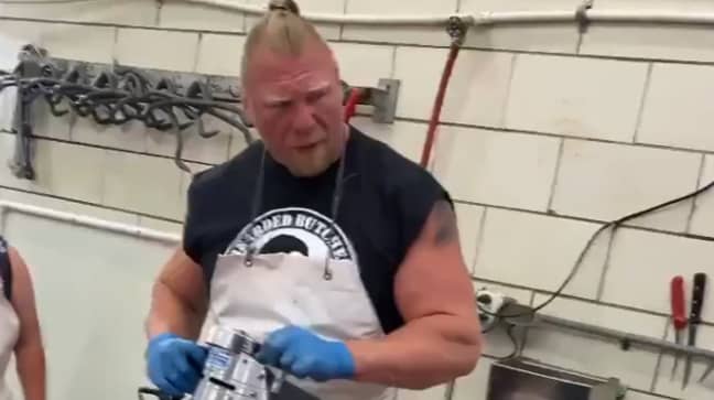 What do you make of Brock Lesnar's new look? Credit: Twitter/@_Beardedbutcher