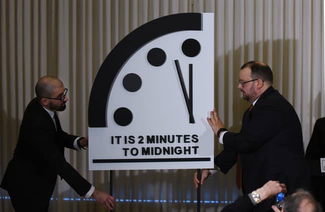 The Doomsday Clock in 2019. Credit: PA