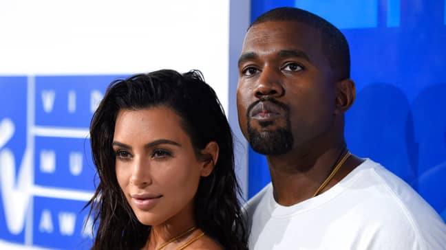 Kim Kardashian and Kanye West arrive at the MTV Video Music Awards in New York. Credit: PA