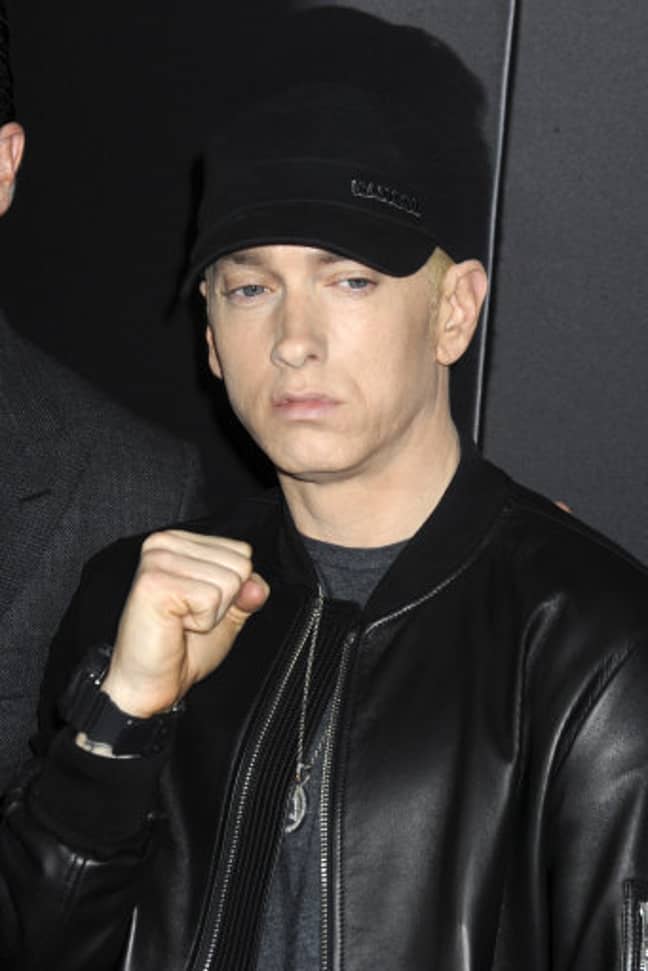 Protective pops, Eminem. Credit: PA