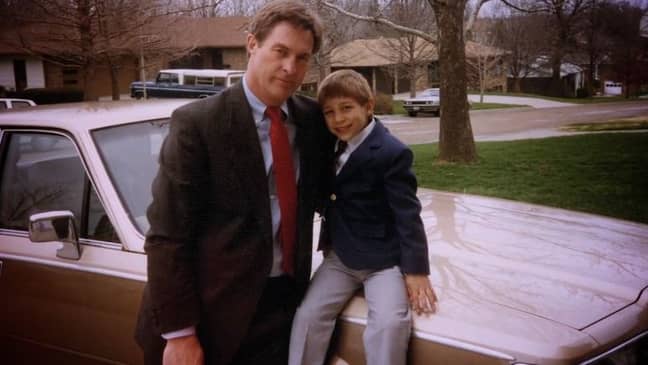 Ryan and his father Bill Ferguson. Credit: Cinedigm Entertainment Group
