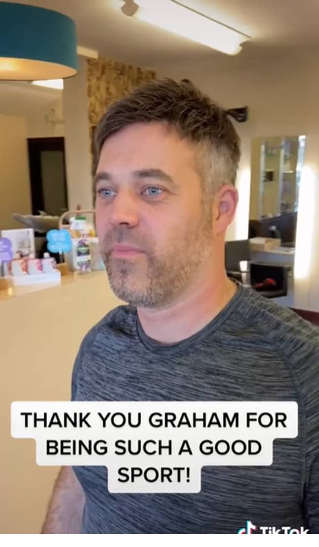Graham looking 'ten years younger' with his new head of hair. Credit: TikTok/@novocabelohair