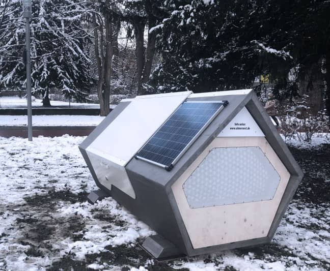 The pods have been installed to support rough sleepers. Credit: Ulmer Nest