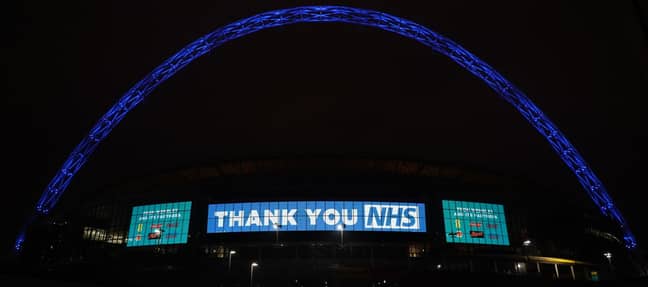 Wembley Stadium. Credit: #LightItBlue