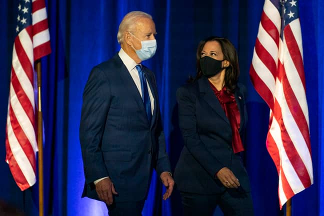 Joe Biden with vice president-elect Kamala Harris. Credit: PA