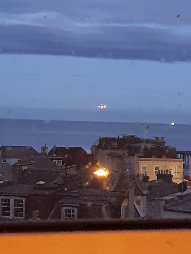Ships can appear to hover over the horizon like this... Credit: SWNS
