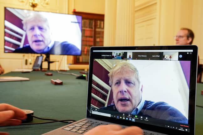 Mr Johnson had been conducting government work from home before being admitted to hospital. Credit: PA