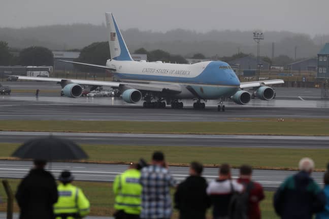 Air Force One, the President's personal aeroplane. Credit: PA