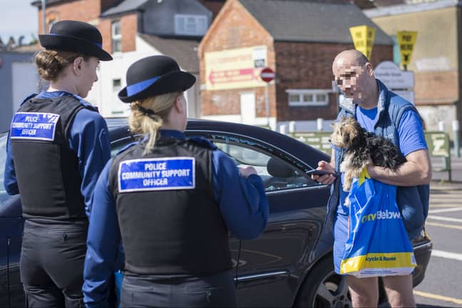 The dog owner spoke with officers. Credit: SWNS