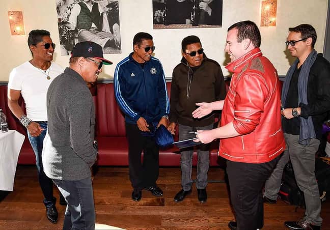 John with the Jackson Brothers. Credit: Caters