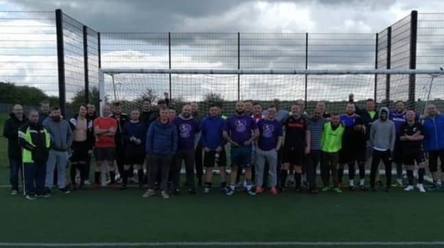 Almost 50 members of the group met up for a football match recently. Credit: Craig Spillane/LADbible  