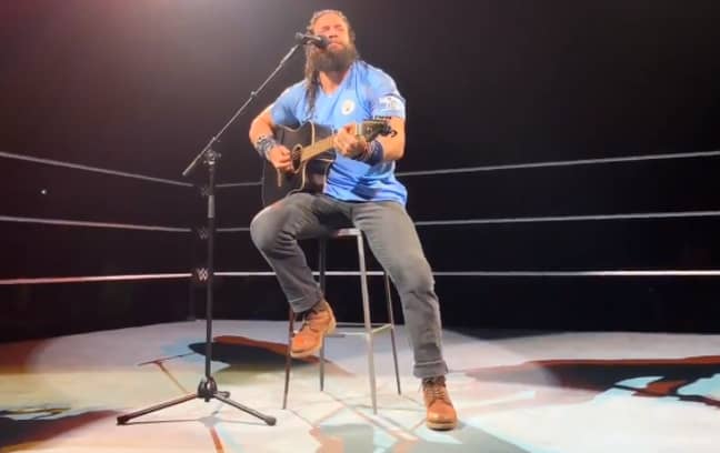 Boos echoed around the arena as he broke into his version of 'Yesterday'. Credit: WWE