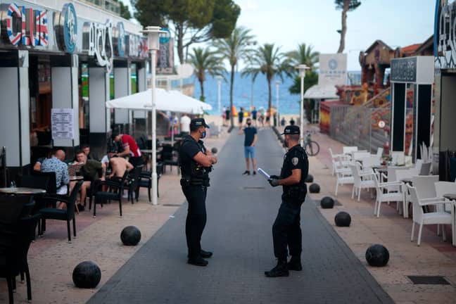 Police are patrolling the party town. Credit: PA