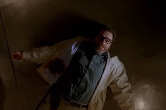 Walter White's death scene closing out the show's finale. Credit: AMC
