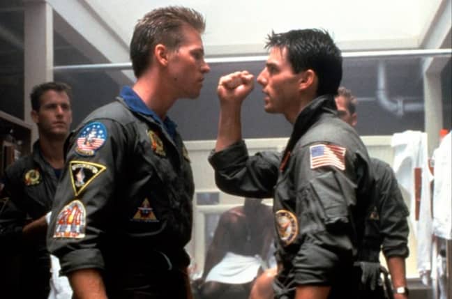 Tom Cruise and Val Kilmer in 'Top Gun'. Credit: Paramount Pictures