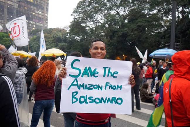An environmental protester in Brazil. Credit: Shutterstock