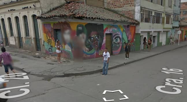 Google Maps Has Blurred Out These Girls. Credit: Google Maps