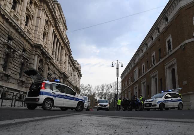 Police are on duty in Italy to make sure residents are abiding with the lockdown. Credit: PA