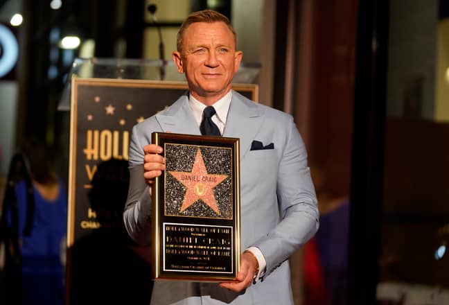 Daniel Craig was awarded a star on the Hollywood Walk of Fame following the release of his final Bond movie. (Credit: PA)