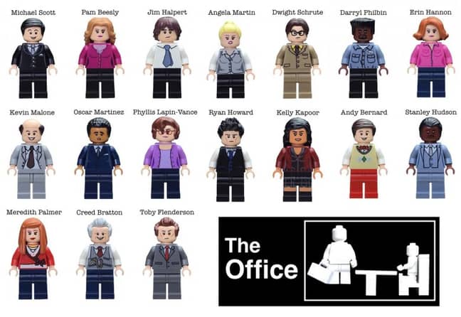 A fan model of The Office set, not the final product. Credit: Lego Ideas