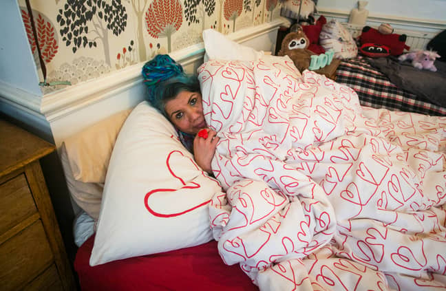 Pascale says that the relationship she has with her duvet is the most 'reliable' she has ever had. Credit: SWNS