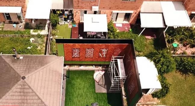 The wall from above. Credit: A Current Affair/Nine News