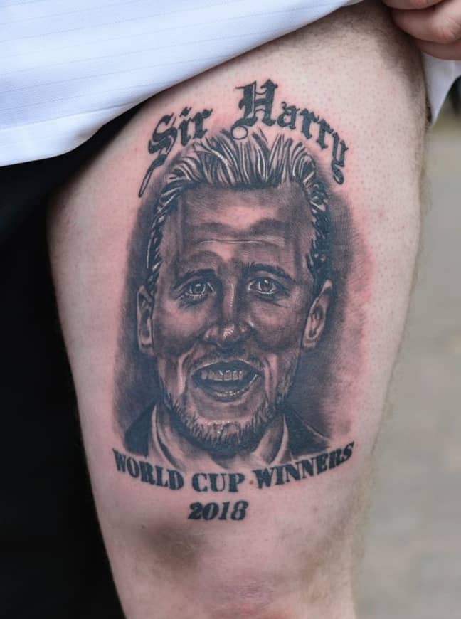 Guy Gets Tattoo Of Harry Kane's Face And 'World Cup Winner' - LADbible