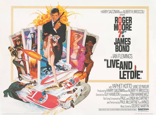 Rodger Moore's first Bond film was 'Live And Let Die' in 1973. (Credit: 007.com)